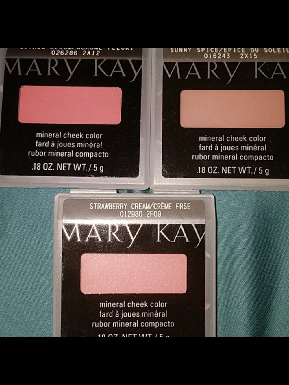 Mary Kay Mineral Cheek Color Blush - Strawberry Cream & Warm Peach